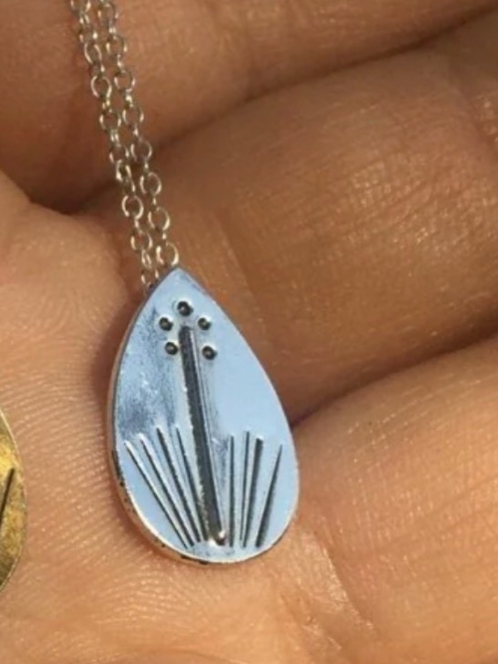 Artisan Sterling Silver Yucca Pendant by Sophie Kissin